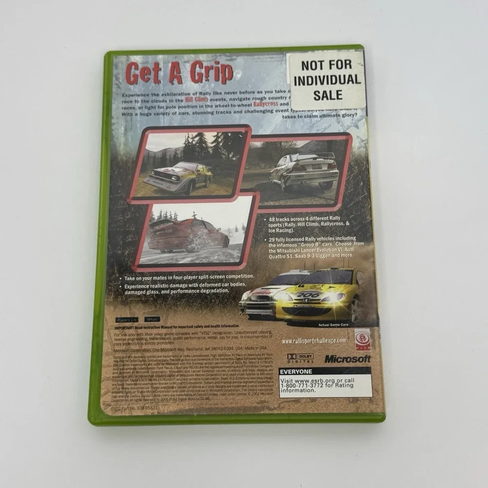 RalliSport Challenge (Microsoft XBox, 2002) CIB Complete w/ Manual Tested Works